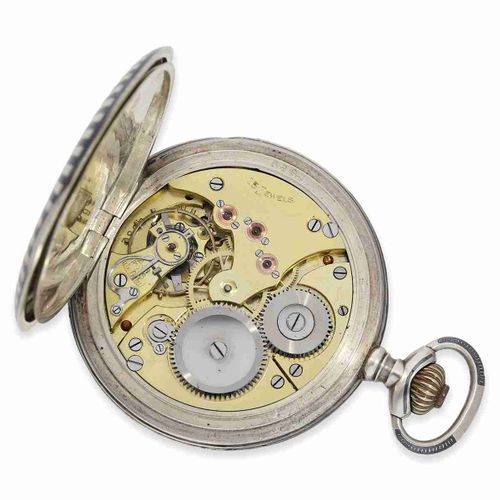 Null 怀表：罕见的精密怀表，Havila Watch Co.日内瓦，有吸引力的图拉装饰，有原始链条和原始盒子，约1910年。

约。直径52毫米，重约89克&hellip;