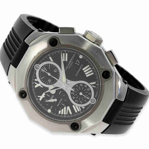 Null Armbanduhr: großer sportlicher Automatik-Taucherchronograph, Baume & Mercie&hellip;