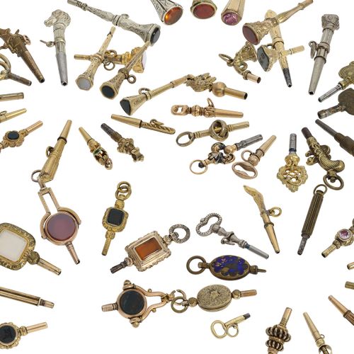 Null Llaves de reloj: gran colección de raras llaves de reloj de verge, ca. 1750&hellip;