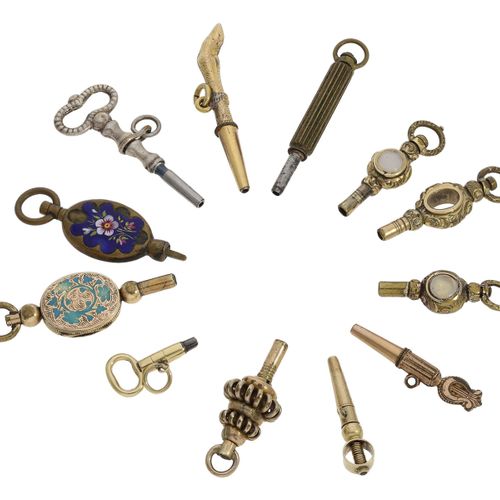 Null Clés de montre : grande collection de clés de montre à verge rares, ca. 175&hellip;