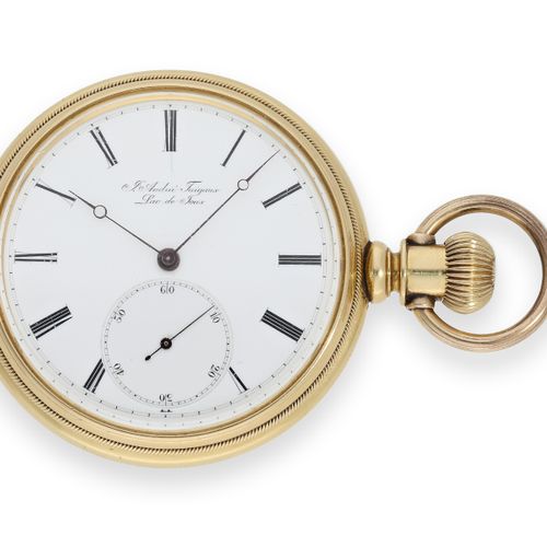 Null Taschenuhr: schwerer, ungewöhnlicher Ankerchronometer, Ulysse Grandjean Lac&hellip;