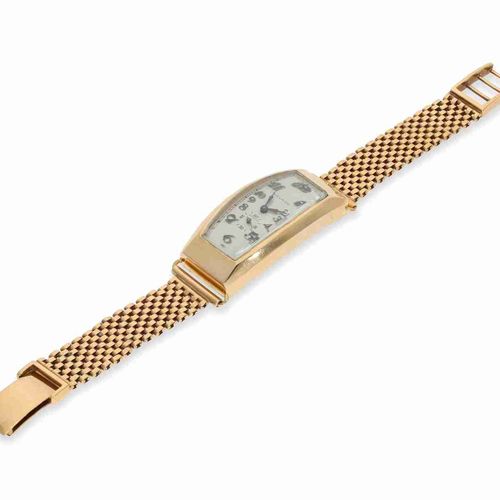 Null Wristwatch: rarity, Movado Chronometre Polyplan in "Pink-Gold" Ref.4009 wit&hellip;