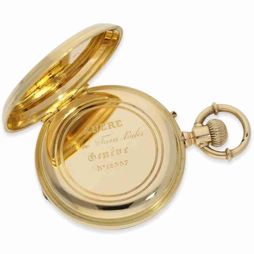 Null Pocket watch: fine Geneva Ankerchronometer No. 12357, ca. 1870

Ca. Ø49mm, &hellip;