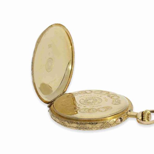 Null Orologio da tasca: rarissimo pezzo in oro 18K di un "Brevetto Roskopf", ca.&hellip;