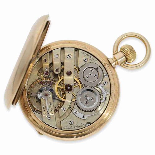 Null Taschenuhr: feine Louis XV goldene Jagduhr aus Adel, Ankerchronometer Hofuh&hellip;