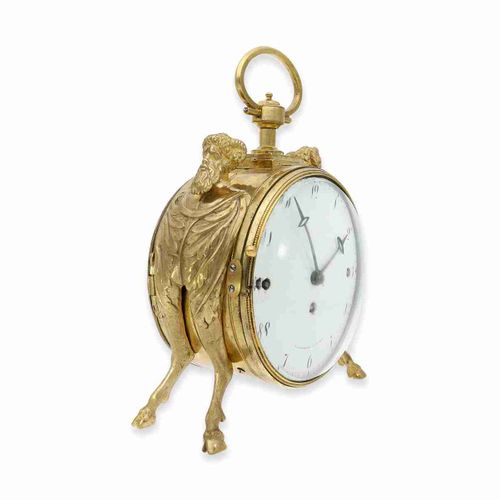 Null Travel clock/ officer's clock: early Viennese officer's travel clock, Johan&hellip;