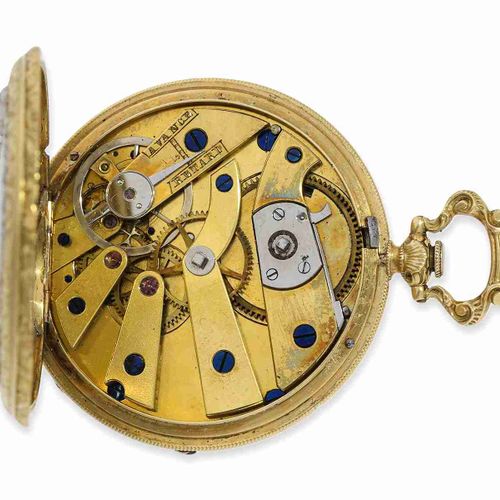 Null Reloj de bolsillo: exquisita lepina con pintura de esmalte muy fina y engas&hellip;
