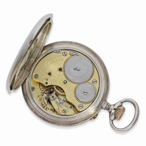 Null Pocket watch: fine Glashütte precision pocket watch with original box, Juli&hellip;