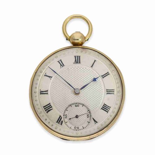 Null Pocket watch: large technically interesting gold pocket watch with early Ma&hellip;