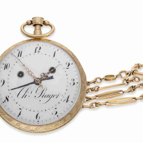 Null Orologio da tasca: grande e pesante orologio a cilindro molto fine con alla&hellip;