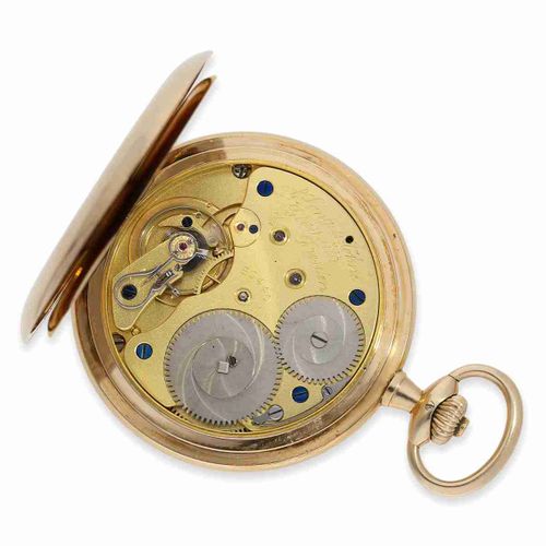 Null Pocket watch: rare thin gold hunting case watch, A. Lange & Söhne, Glashütt&hellip;