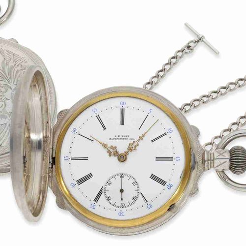 Null Pocket watch: extremely unusual Geneva precision pocket watch for the Ameri&hellip;