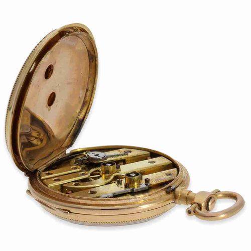 Null Reloj de bolsillo: reloj de bolsillo Luis XV de oro y esmalte, bien conserv&hellip;