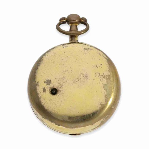 Null Reloj de bolsillo: Reloj inglés de verge con caja de par, con un raro graba&hellip;