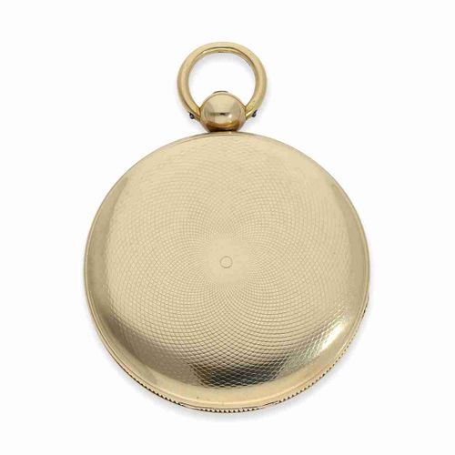 Null Pocket watch: large technically interesting gold pocket watch with early Ma&hellip;