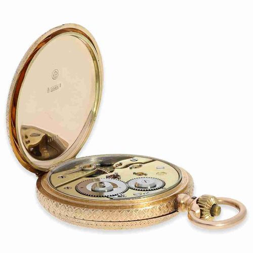 Null Pocket watch: very rare early IWC splendour hunting case watch with Renaiss&hellip;