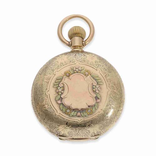 Null Pocket watch: exceptionally heavy American Art Nouveau splendour hunting ca&hellip;