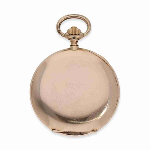 Null Pocket watch: exceptionally large pink gold Glashütte precision pocket watc&hellip;
