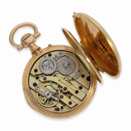 Null Taschenuhr: Miniatur-Louis-XV-Damenuhr aus Gold und Email, Vacheron & Cie. &hellip;