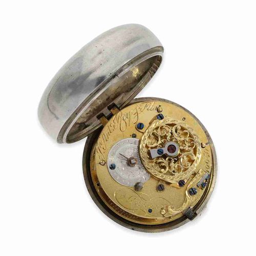 Null Reloj de bolsillo: muy bello reloj de verge en caja de par de Ginebra, Jean&hellip;