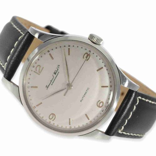 Null Wristwatch: attractive large IWC automatic with centre seconds, Schaffhause&hellip;