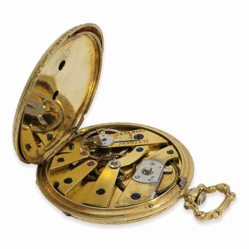 Null Pocket watch: exquisite lepine with very fine enamel painting and Oriental &hellip;