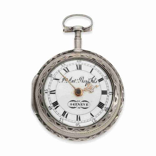 Null Reloj de bolsillo: muy bello reloj de verge en caja de par de Ginebra, Jean&hellip;