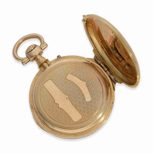 Null Orologio da tasca: orologio da donna in miniatura Luigi XV in oro e smalto,&hellip;