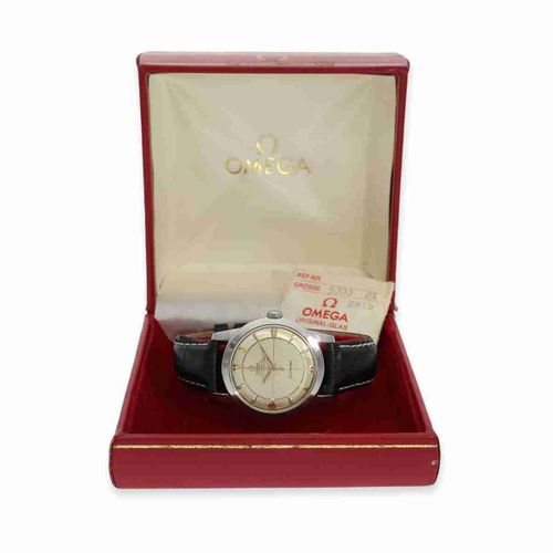 Null Armbanduhr: sehr seltener früher Omega-Automatik-Chronometer mit Sektorziff&hellip;