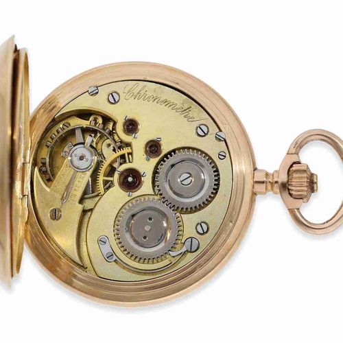 Null Pocket watch: heavy high-quality Swiss pivoted detent chronometer, ca. 1900&hellip;