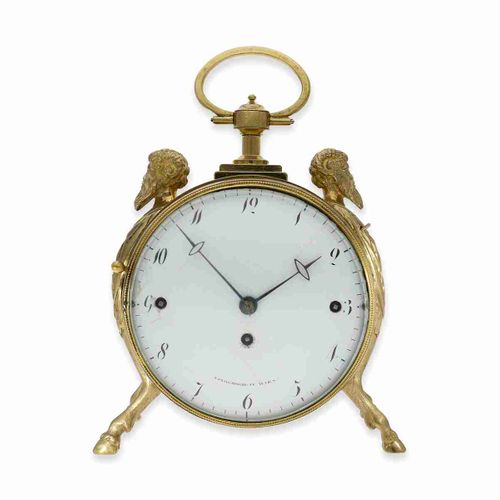 Null Travel clock/ officer's clock: early Viennese officer's travel clock, Johan&hellip;