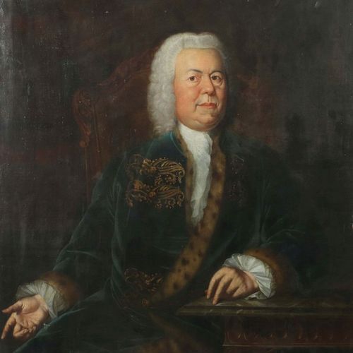 Null Portraitiste du 18e siècle ''Demi-portrait de Johann Sebastian Bach'', assi&hellip;