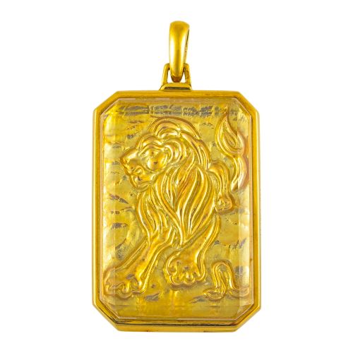 Cartier " PENDANT EN OR JAUNE AVEC SIGNE ZODIAC LEO" 50.6×27.5 mm, 27.0 g