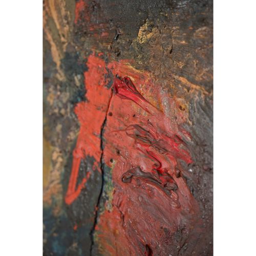 MURAKAMI Saburo "UNTITLED "peinture à l'huile sur toile 65.2×50.2 cm