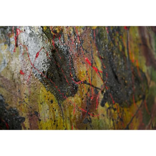 IMAI Toshimitsu "TRAVAIL "peinture à l'huile sur toile et gravier 117.0×90.3 cm