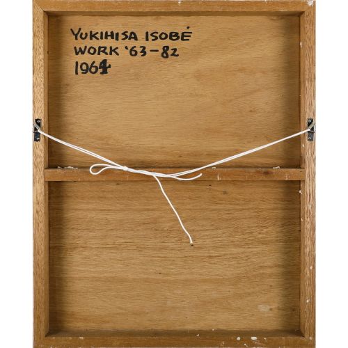 ISOBE Yukihisa "WORK '63-82 "Mischtechnik auf Tafel 65,3×53,0×7,5 cm