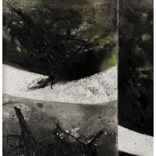 DOMOTO Hisao "ENSEMBLES BINAIRES / DUALISTIC ENSEMBLE (DIPTYCH)"oil on canvas to&hellip;