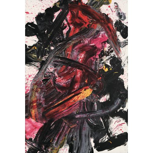 SHIRAGA Kazuo "ONKURODANAU UNJAKU "pittura a olio su tela 194,0×130,3 cm