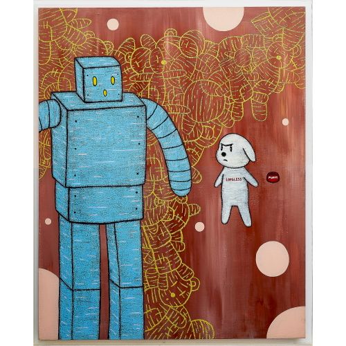 EDDIE Kang "VERSUS "Acryl und Ölpastell auf Leinwand 162,0×130,0 cm