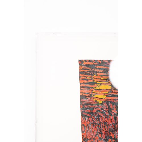 UEMAE Chiyu "工作 "板上油画40.3×15.5厘米
