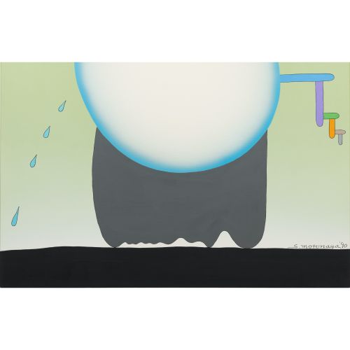 MOTONAGA Sadamasa "THREE TIMES FOUR IS TWELVE, YELLOW MESH"acrylic on canvas 130&hellip;
