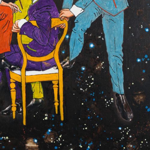 YOKOO Tadanori "THE BEATLES"，布面油画，100.0×80.5厘米