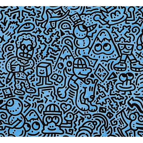 Mr Doodle "INVERNO "acrilico su tela 219,0×411,0 cm
