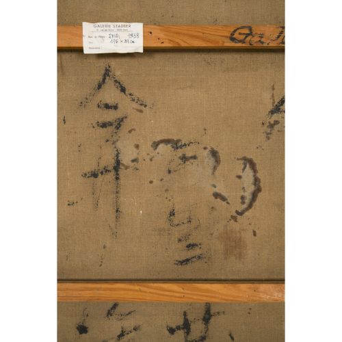 IMAI Toshimitsu "OBRA "óleo sobre lienzo y grava 117,0×90,3 cm