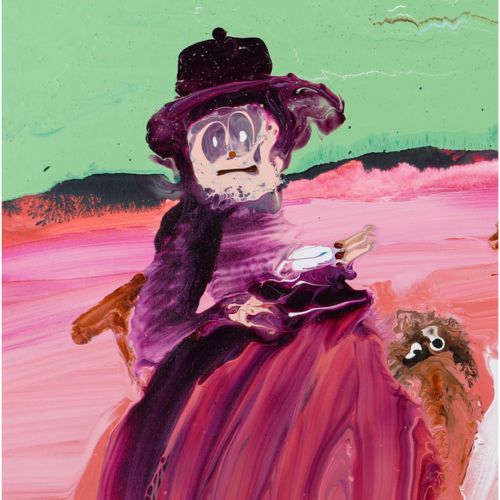 FIGGIS Genieve "TEA TIME "acrílico sobre lienzo 59,8×79,8 cm