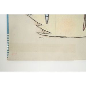 NARA Yoshitomo "MOON NOSE"colored pencil on envelope 27.3×21.6 cm