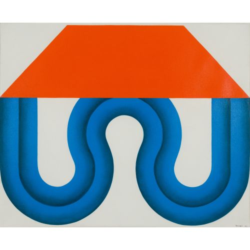 SUGAI Kumi "ROUTE BLEU / ROUTE BLUE" Ölfarbe auf Leinwand 60,0×73,0 cm