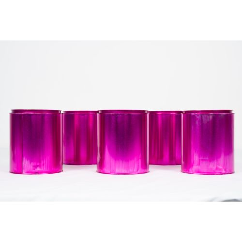 YAMAZAKI Tsuruko "罐子（5件）"铝制染料和漆，每件：高17.5×φ15.5厘米