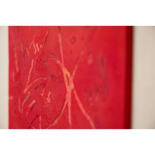 SAITO Yoshishige "UNTITLED"oil paint on panel mounted on wood (Drill is used) 40&hellip;