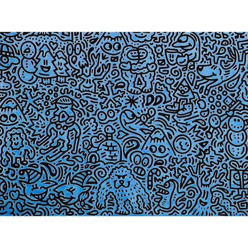 Mr Doodle "INVERNO "acrilico su tela 219,0×411,0 cm